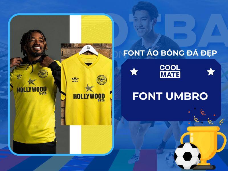 Font chữ in áo bóng đá Umbro