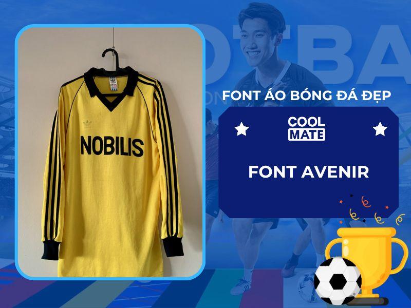 Font chữ in áo bóng đá Avenir