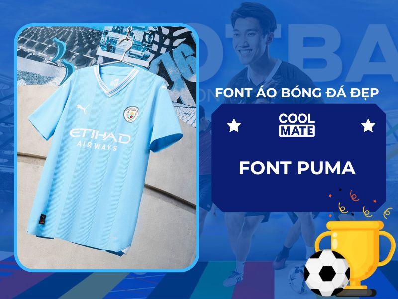 Font chữ in áo bóng đá Puma