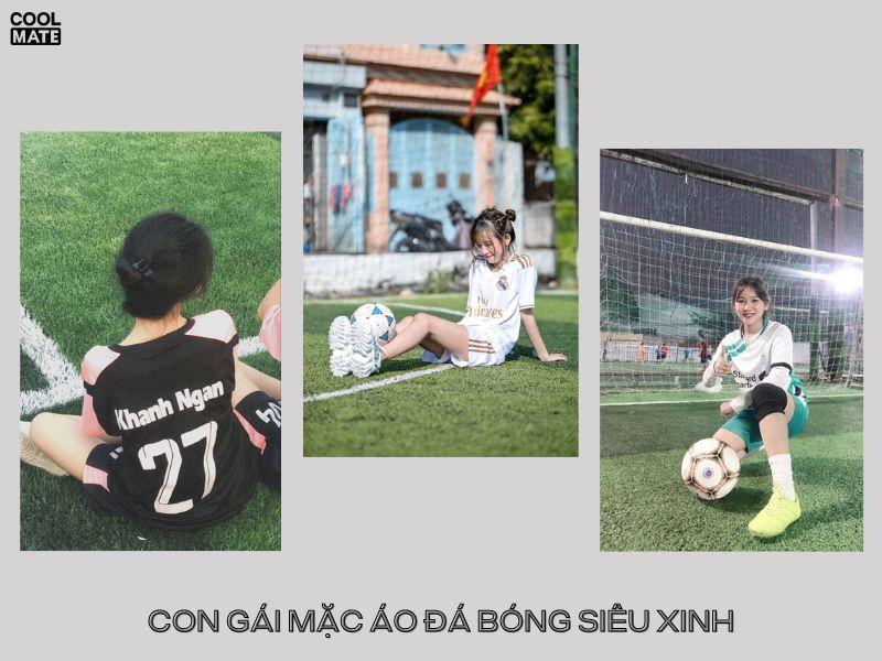 Hình ảnh con gái mặc áo đá bóng đẹp