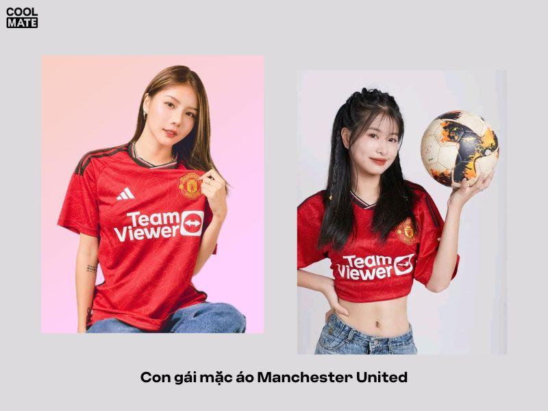 Con gái mặc áo Manchester United rất sexy