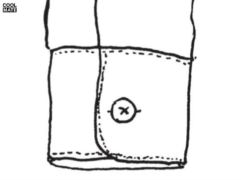 Tay áo sơ mi măng sét kiểu One-Buttoned Barrel