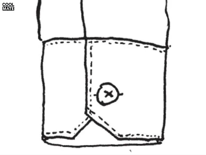 Tay áo sơ mi măng sét kiểu Angled-Cut Barrel
