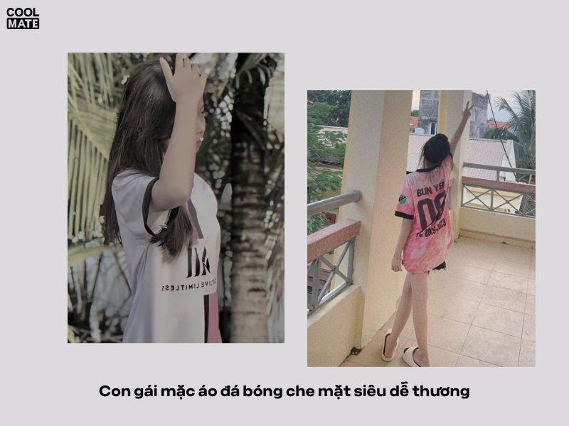 Con gái mặc áo bóng đá vẫn xinh đẹp