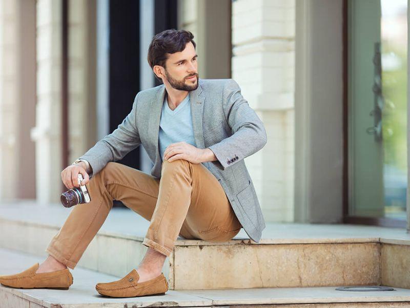 phối đồ với giày loafer nam