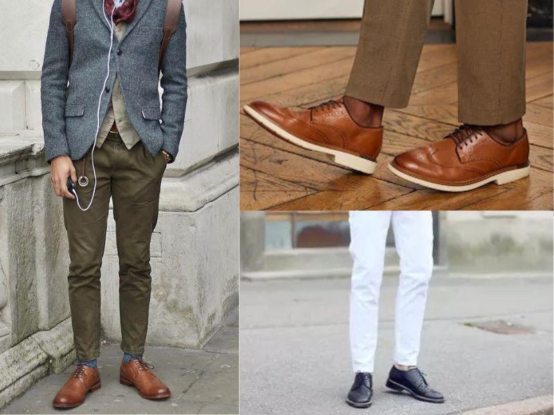 Outfit thanh lịch, chuẩn quý ông với sự kết hợp giữa quần kaki và giày Wingtip