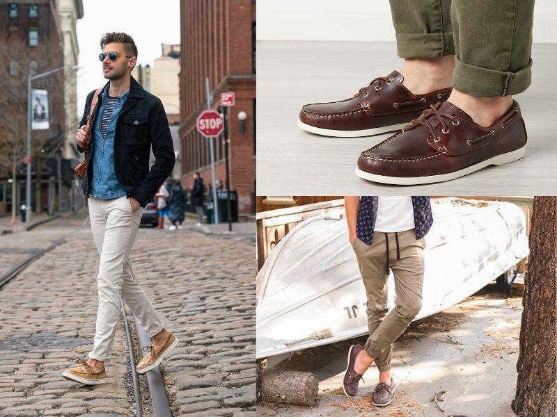 Quần kaki với giày Boat Shoe mang đến cảm giác thoải mái, phong cách thời trang lịch lãm cho đấng mày râu