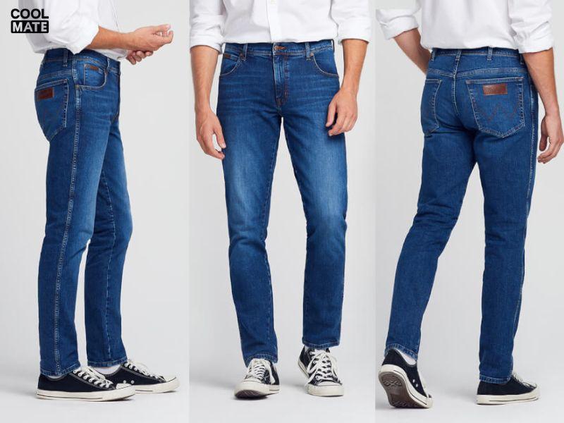 Quần bò Wrangler thiết kế rugged, đầy nam tính