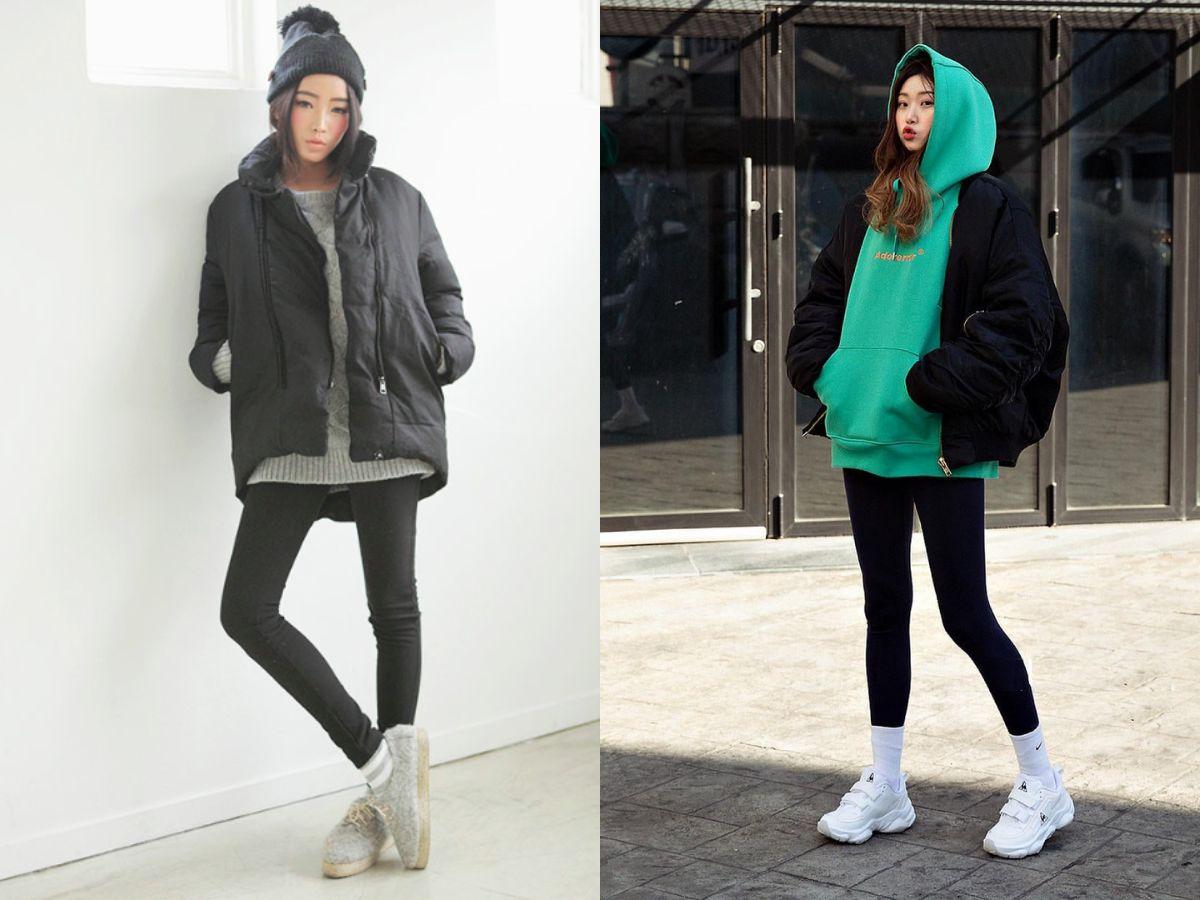 Mẹo phối đồ hoodie hoặc áo khoác với quần legging tập gym