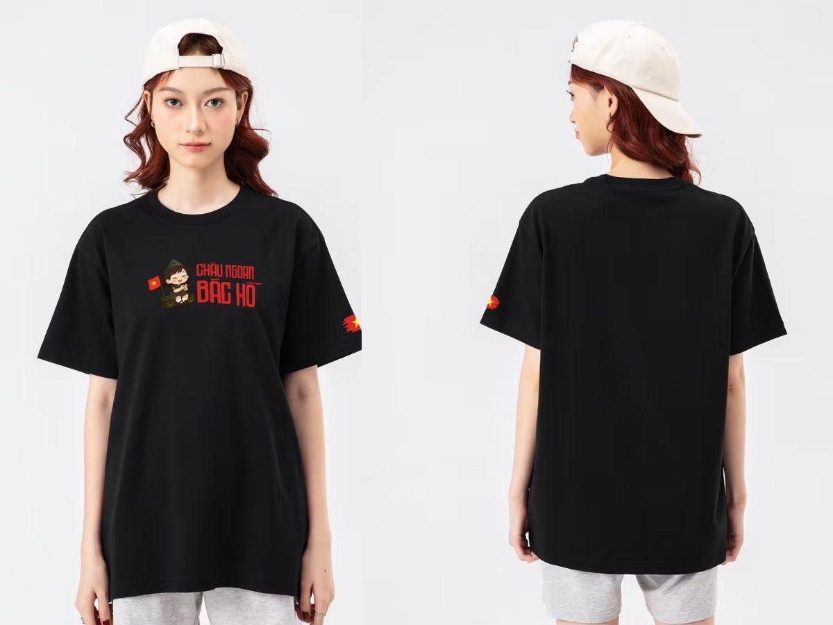 Mẫu áo thun Cháu Ngoan Bác Hồ hình bé gái của Coolmate