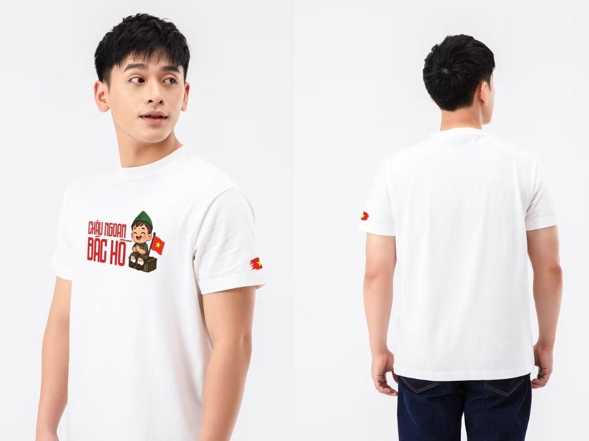 Áo thun unisex Cháu Ngoan Bác Hồ hình bé trai của Coolmate