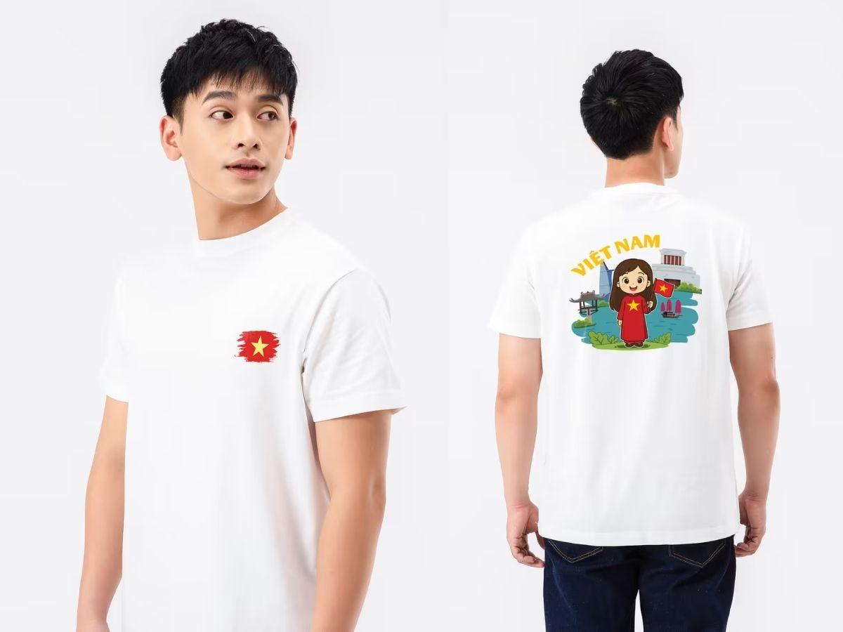 Hình ảnh Hà Nội trên áo thun Việt Nam Tươi Đẹp bé gái