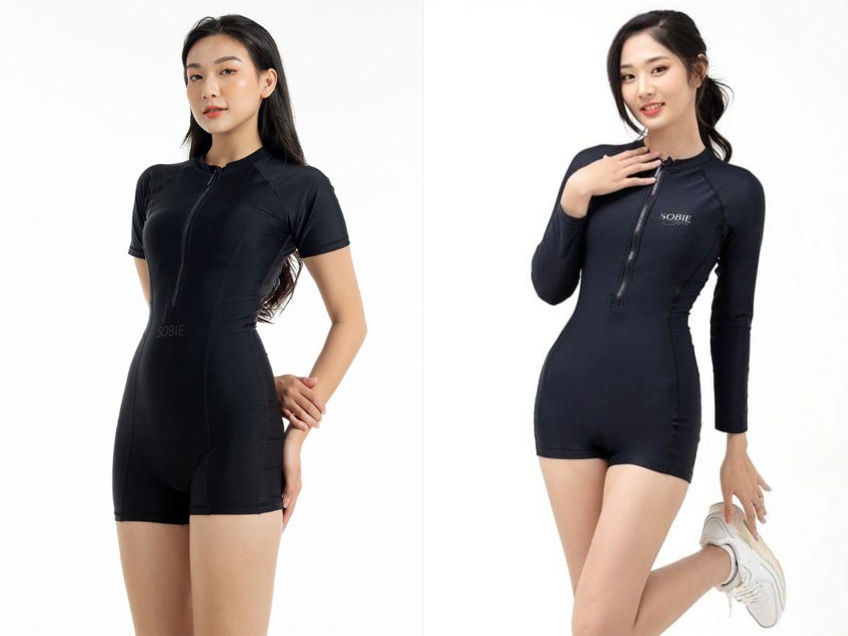 Đồ bơi liền thân giúp che bụng và tôn dáng cho mọi vóc người