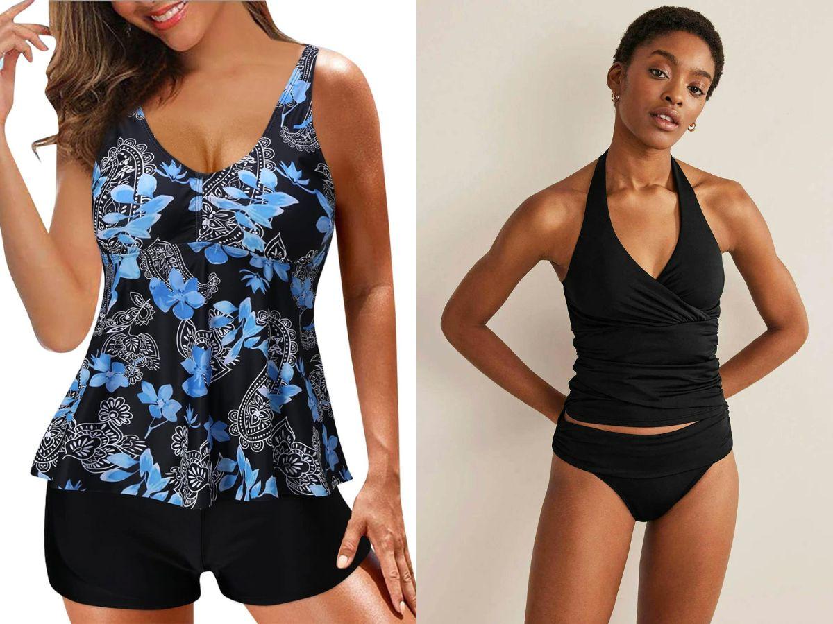 Tankini kín đáo, dễ mặc và linh hoạt cho mọi hoàn cảnh đi biển