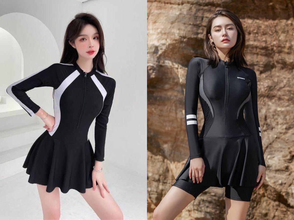 Đồ bơi tay dài lý tưởng cho người sợ nắng và thích vận động ngoài trời