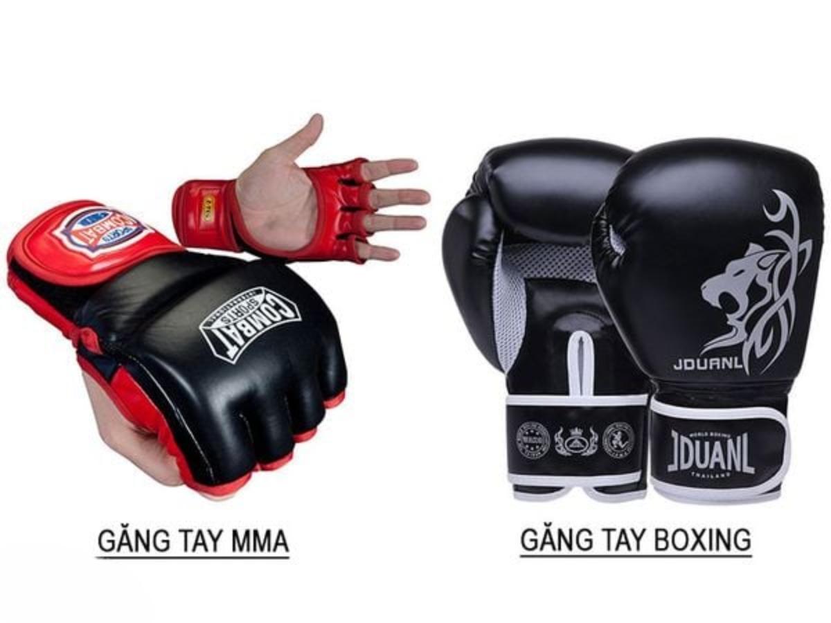 So sánh sự khác nhau giữa găng tay MMA và găng tay Boxing 