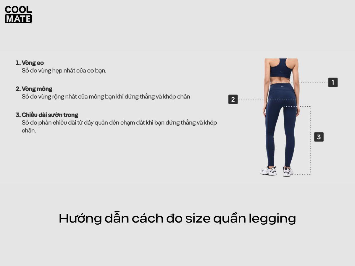 Cách đo size quần legging nữ