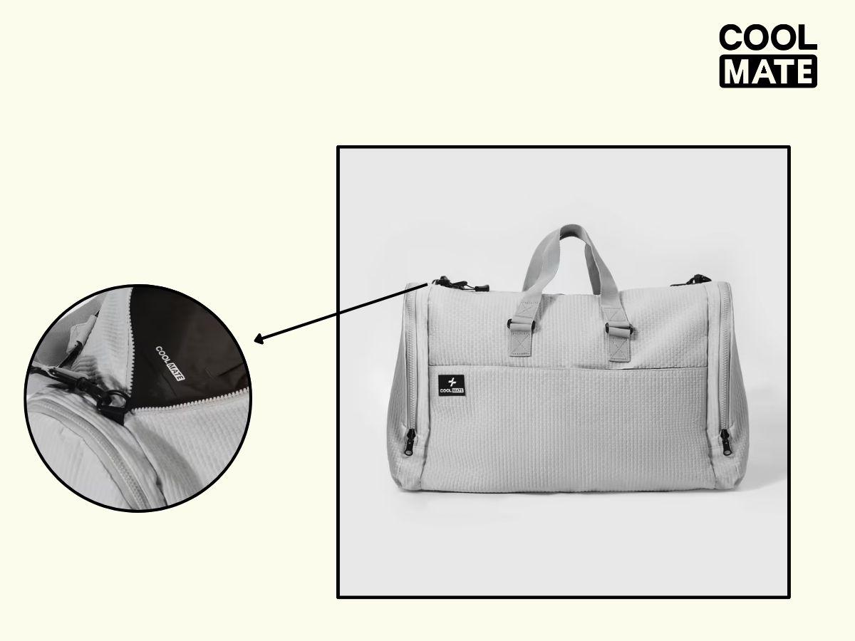 Nên chọn loại túi có khóa kéo chắc chắn như túi UT Duffle của Coolmate