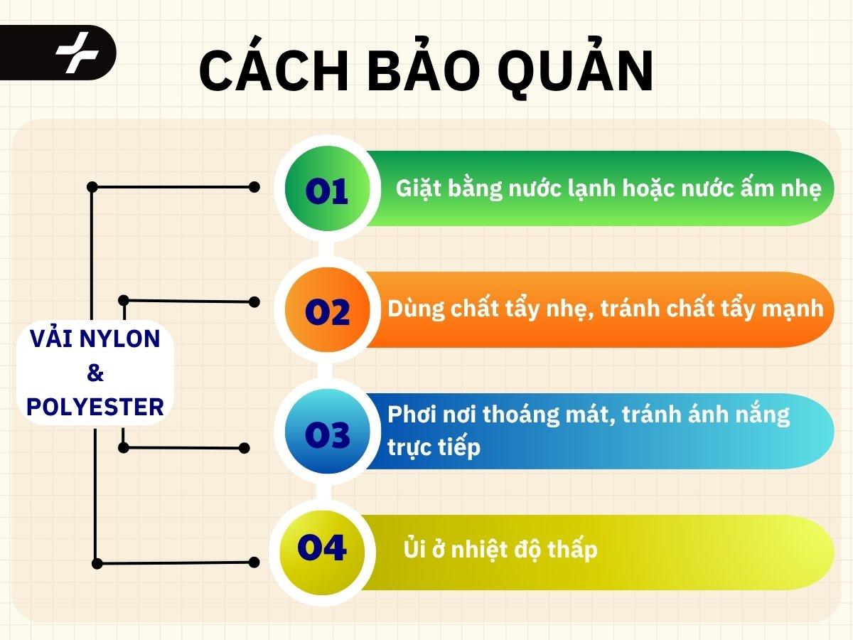 cách giặt và bảo quản vải nylon và polyester