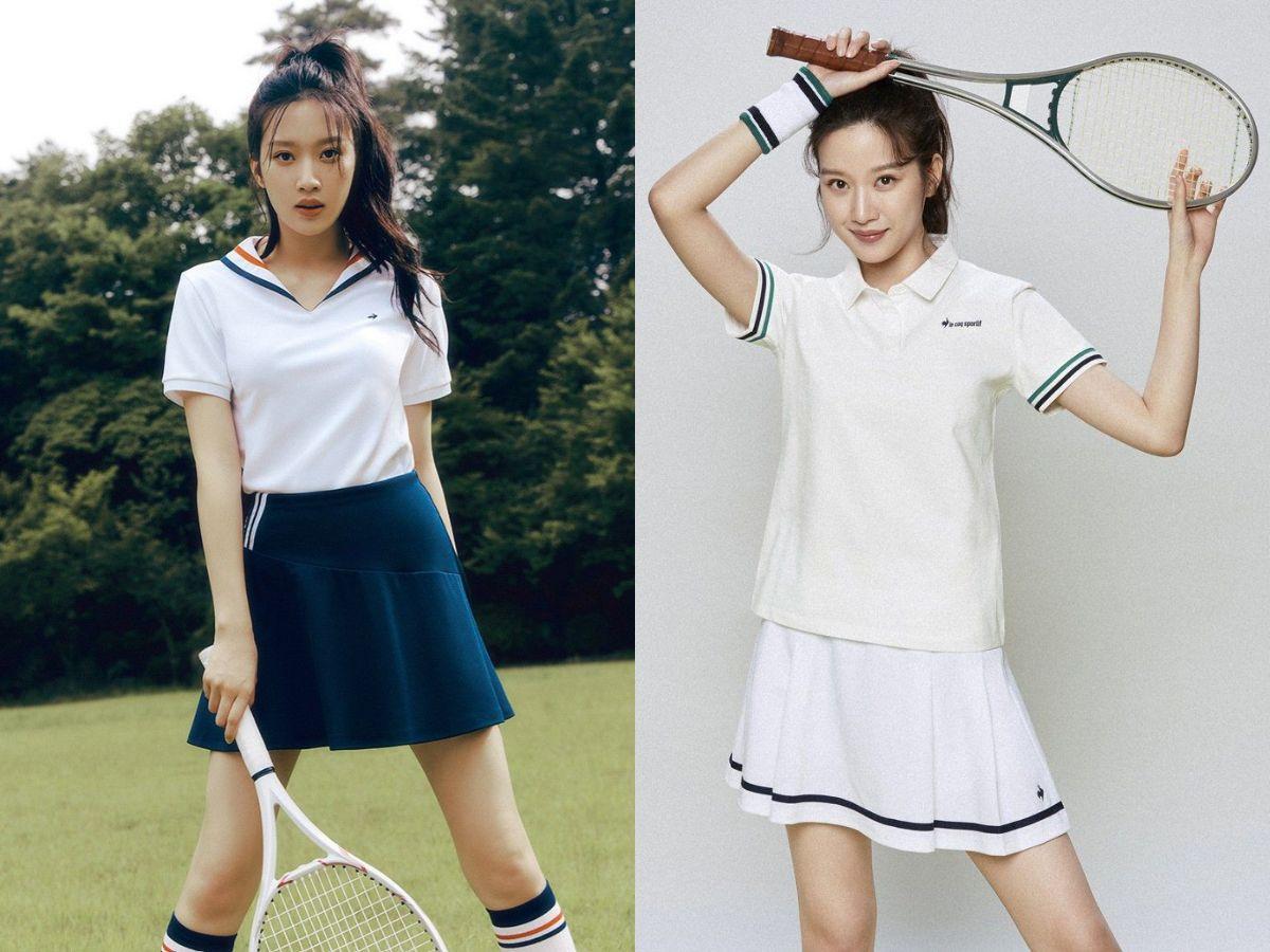 Phối áo polo cũng chân váy tennis