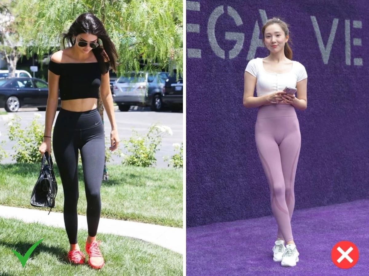 Quần legging quá mỏng có thể gây ra tình trạng lộ hàng