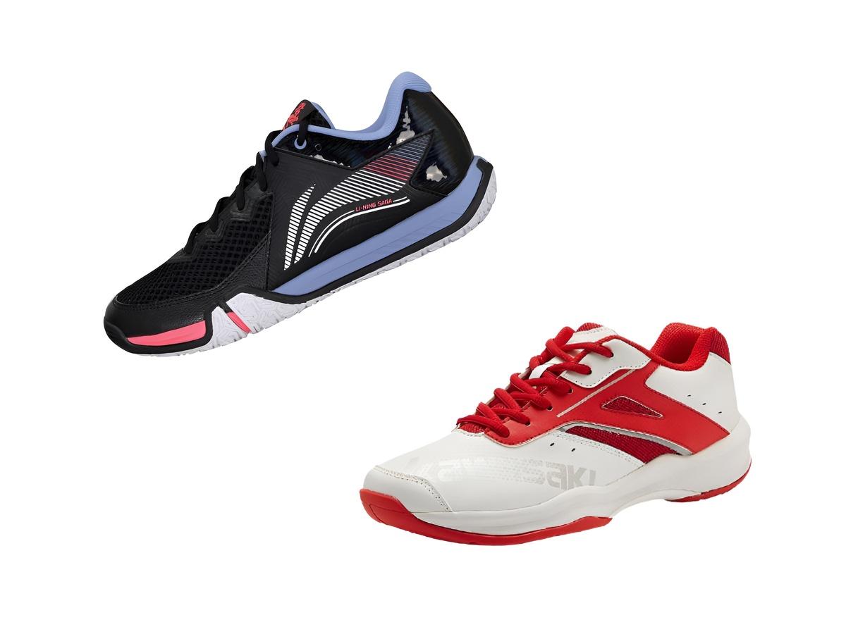 Thiết kế phần thân và cổ giày của giày bóng chuyền và giày cầu lông cũng khác nhau