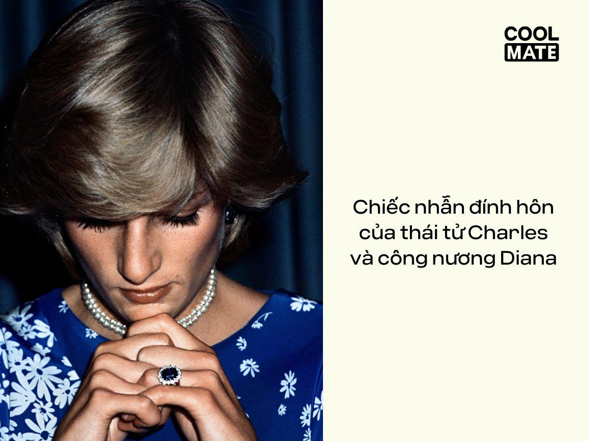 Chiếc nhẫn đính hôn của thái tử Charles và công nương Diana với sắc xanh độc đáo