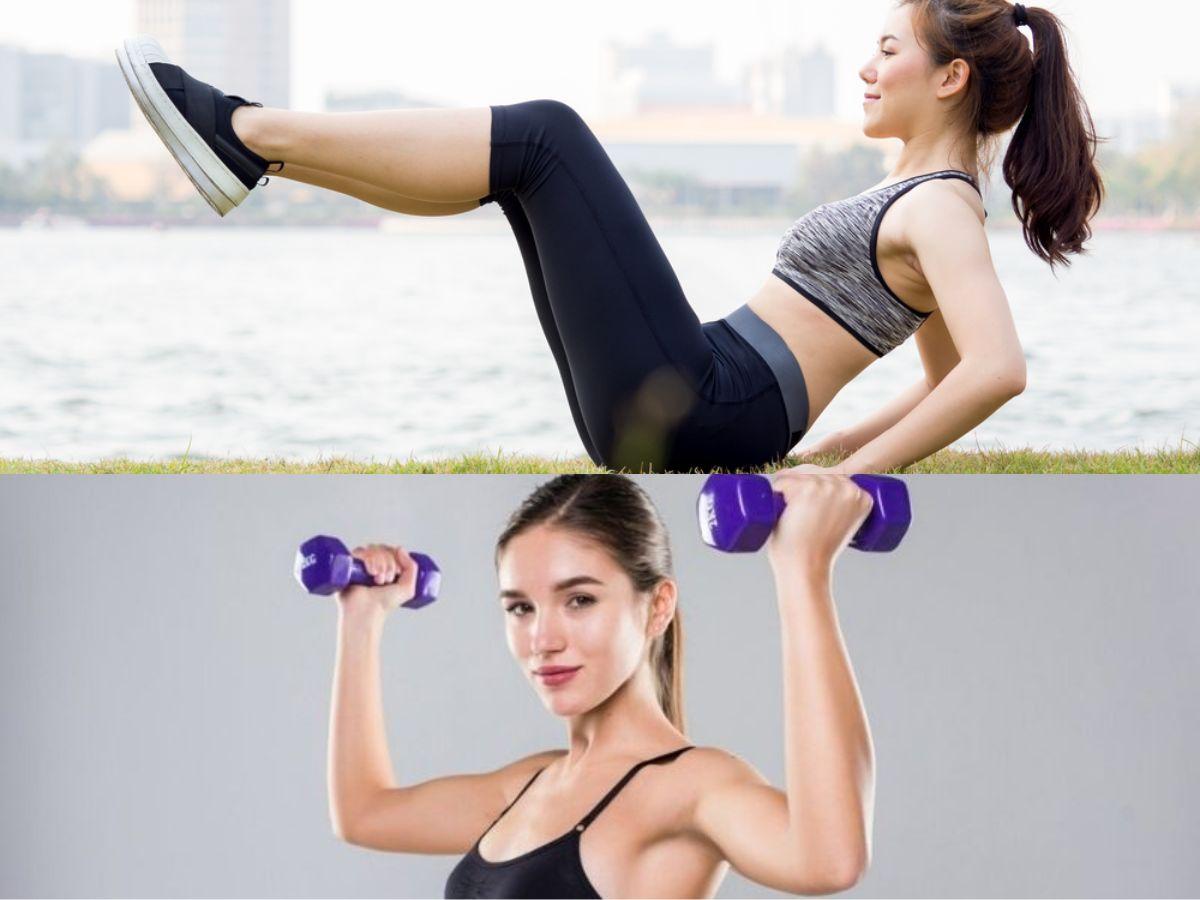 Cardio đốt mỡ, tập tạ tăng cơ và trao đổi chất, hỗ trợ giảm mỡ bụng bền vững