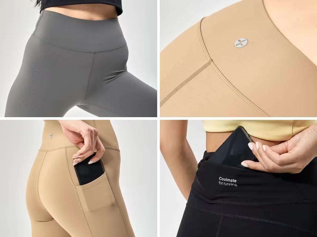 Quần legging tại Coolmate được thiết kế với loại vải cao cấp