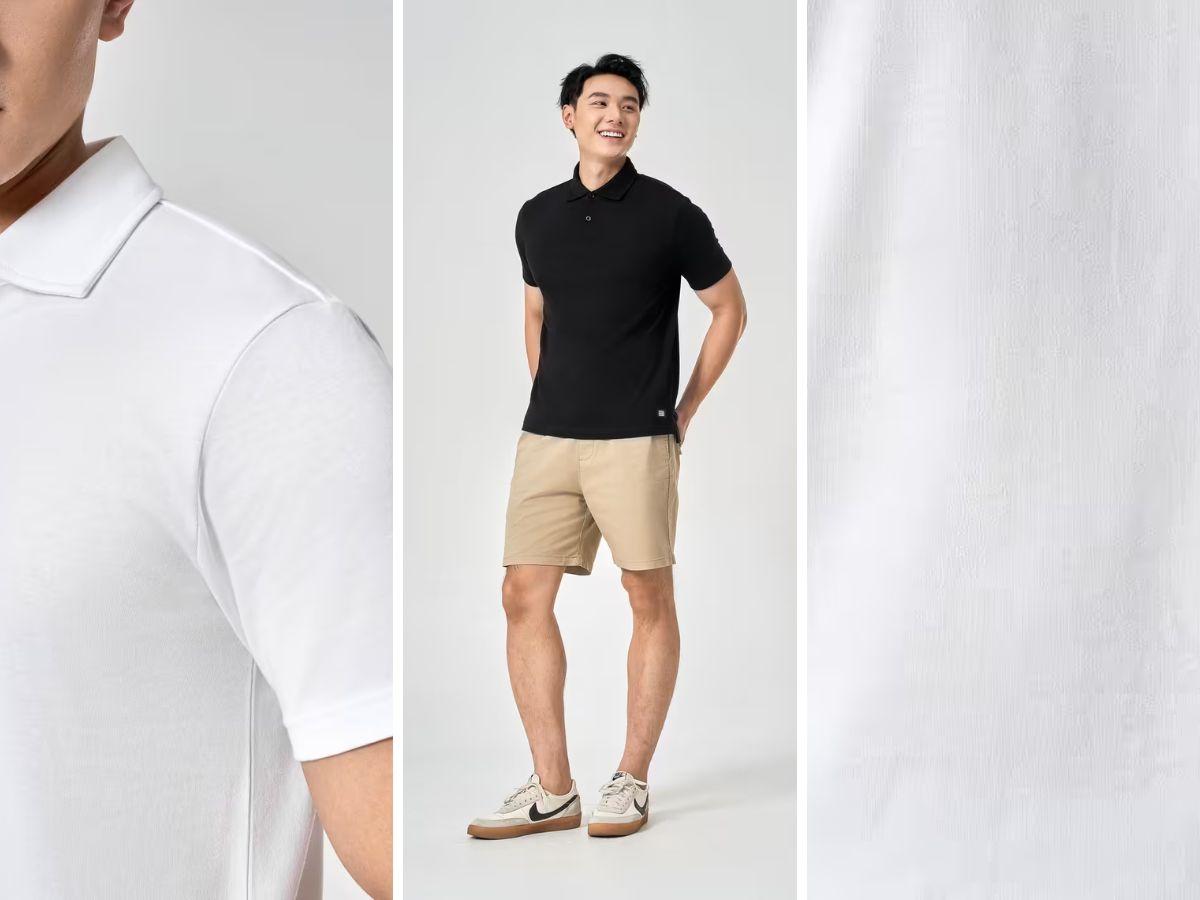 Áo Polo Nam PicklebalÁo Polo nam Premium Pique được làm từ chất liệu 100% Cotton tự nhiênl Baseline được làm từ chất liệu 100% Cotton tự nhiên