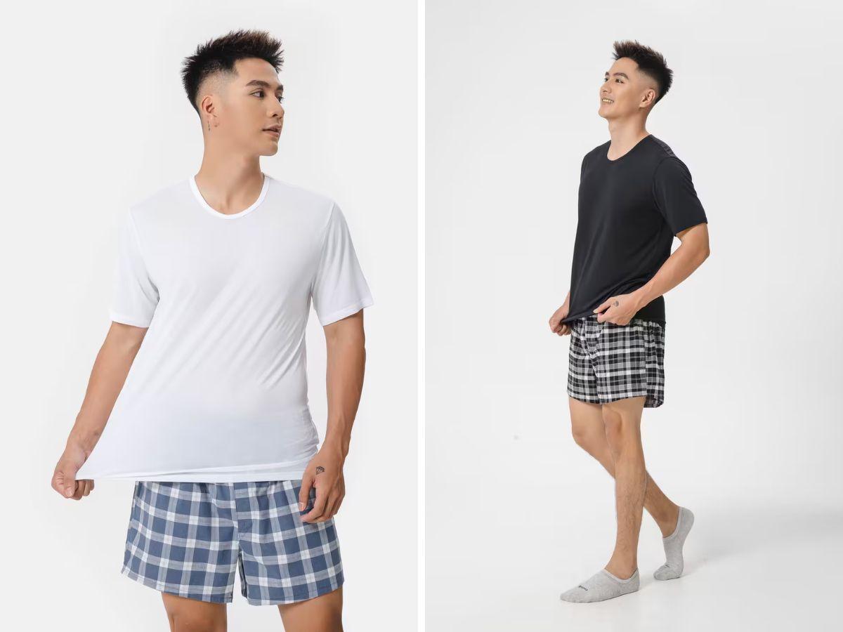 Áo sở hữu thiết kế cổ tròn đơn giản, tay ngắn, mang đến vẻ ngoài thanh lịch
