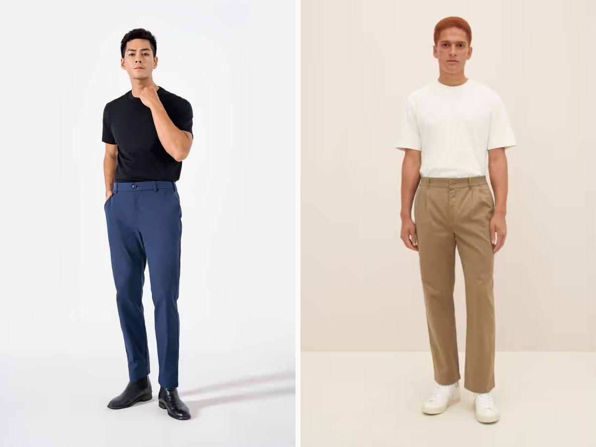 Thanh lịch hơn với Kaki hoặc Chinos cùng áo