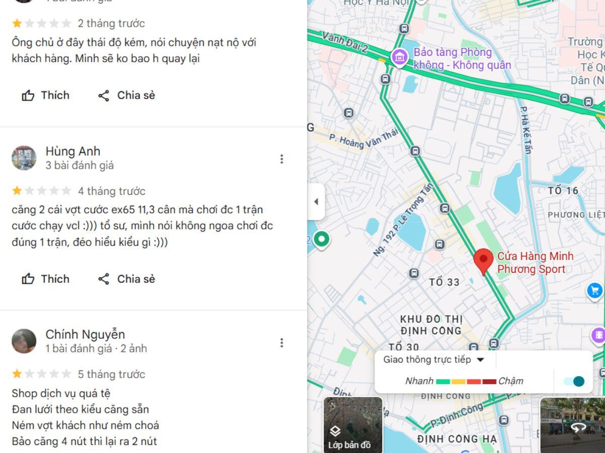 Review chân thật về cửa hàng của khách hàng
