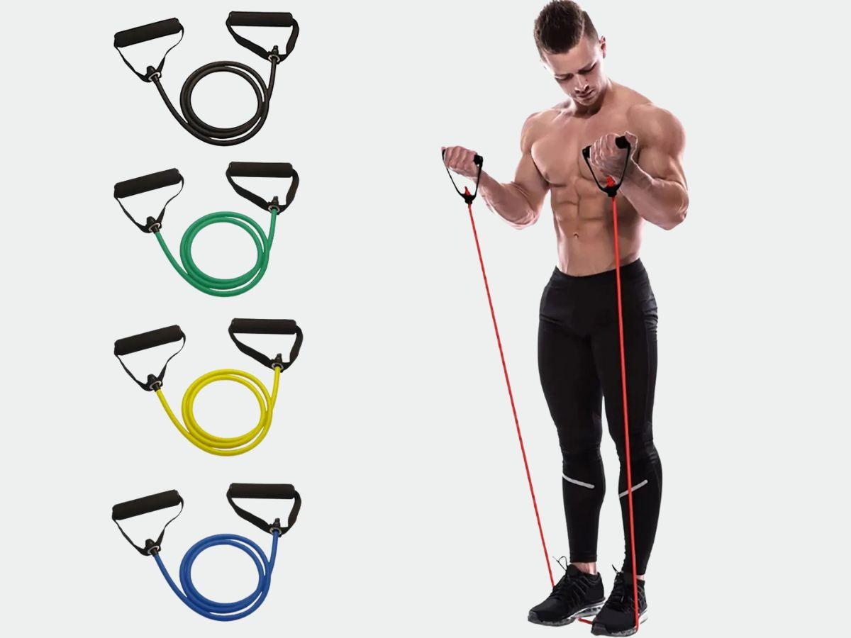 Dây kháng lực là dụng cụ tập gym cơ bản tại nhà