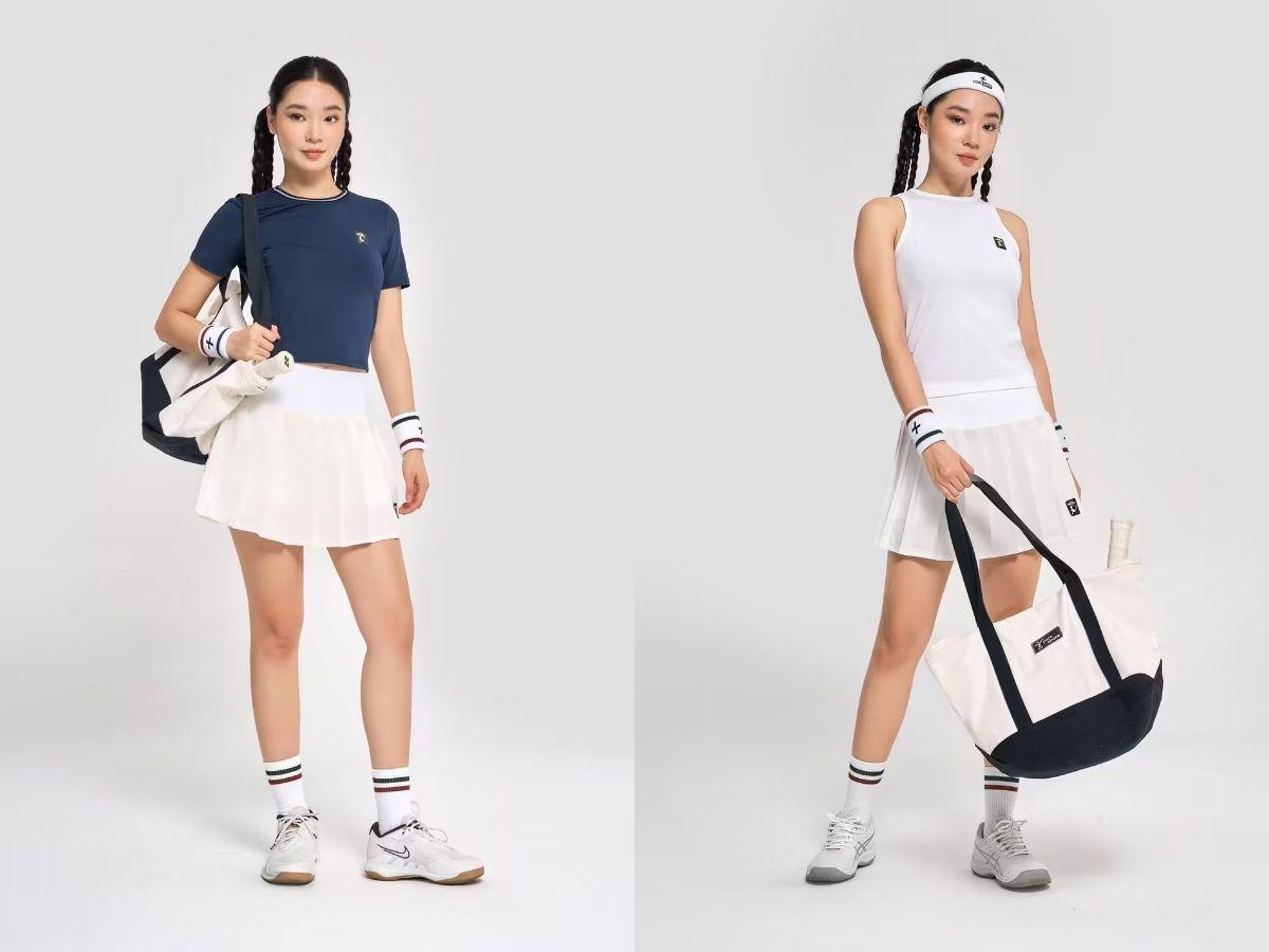 Phối giày tennis trên sân đấu