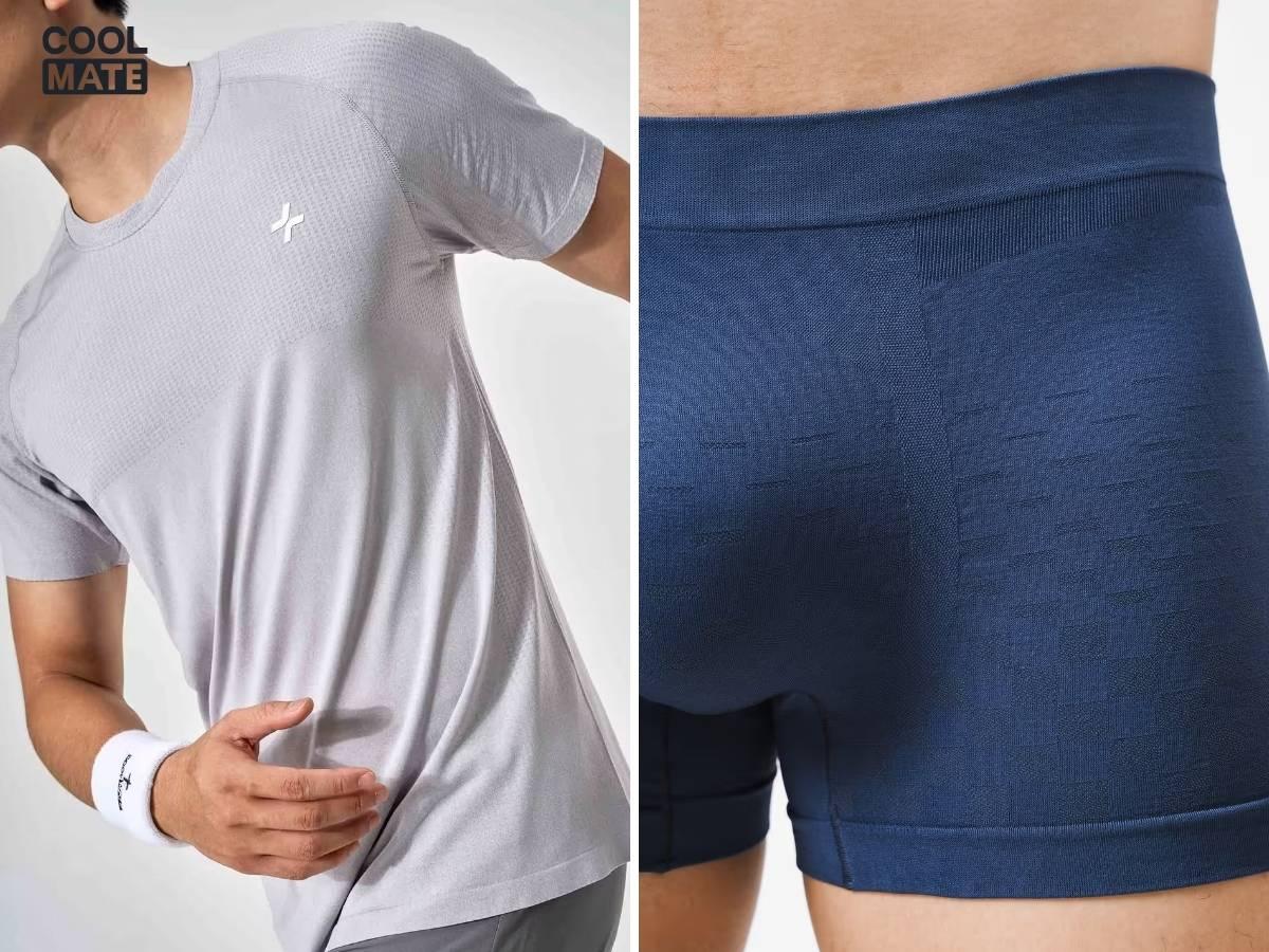 sản phẩm công nghệ seamless được tạo ra bằng cách dệt hoặc đan các sợi vải lại với nhau