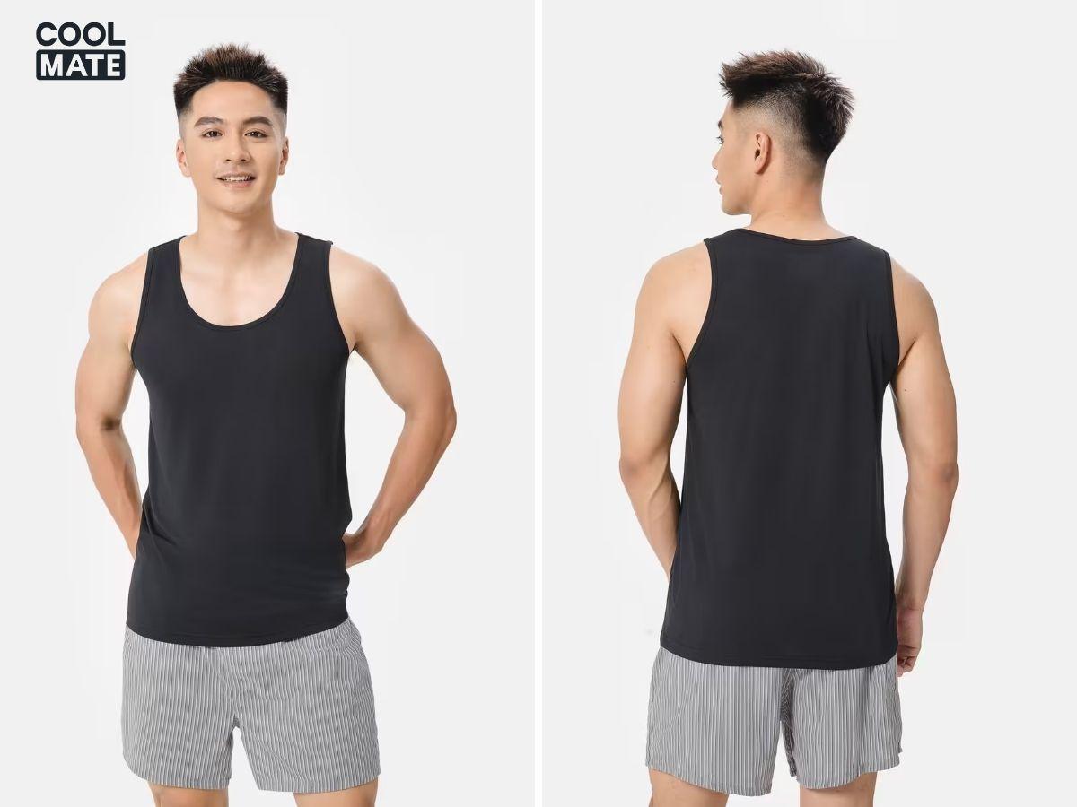 Áo ba lỗ nam mặc trong thoáng khí nhanh khô Excool