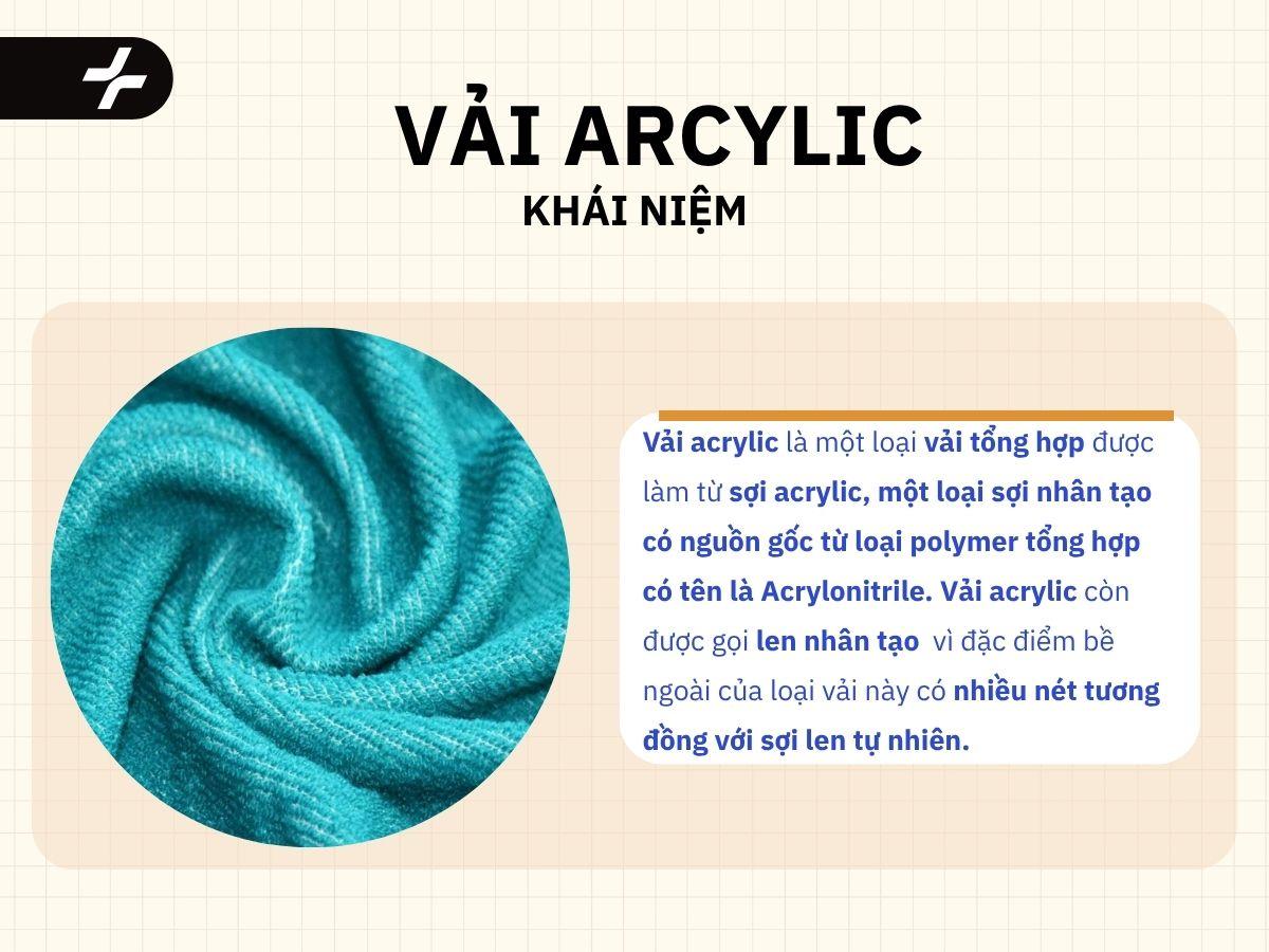 vải arcylic là vải sợi nhân tạo