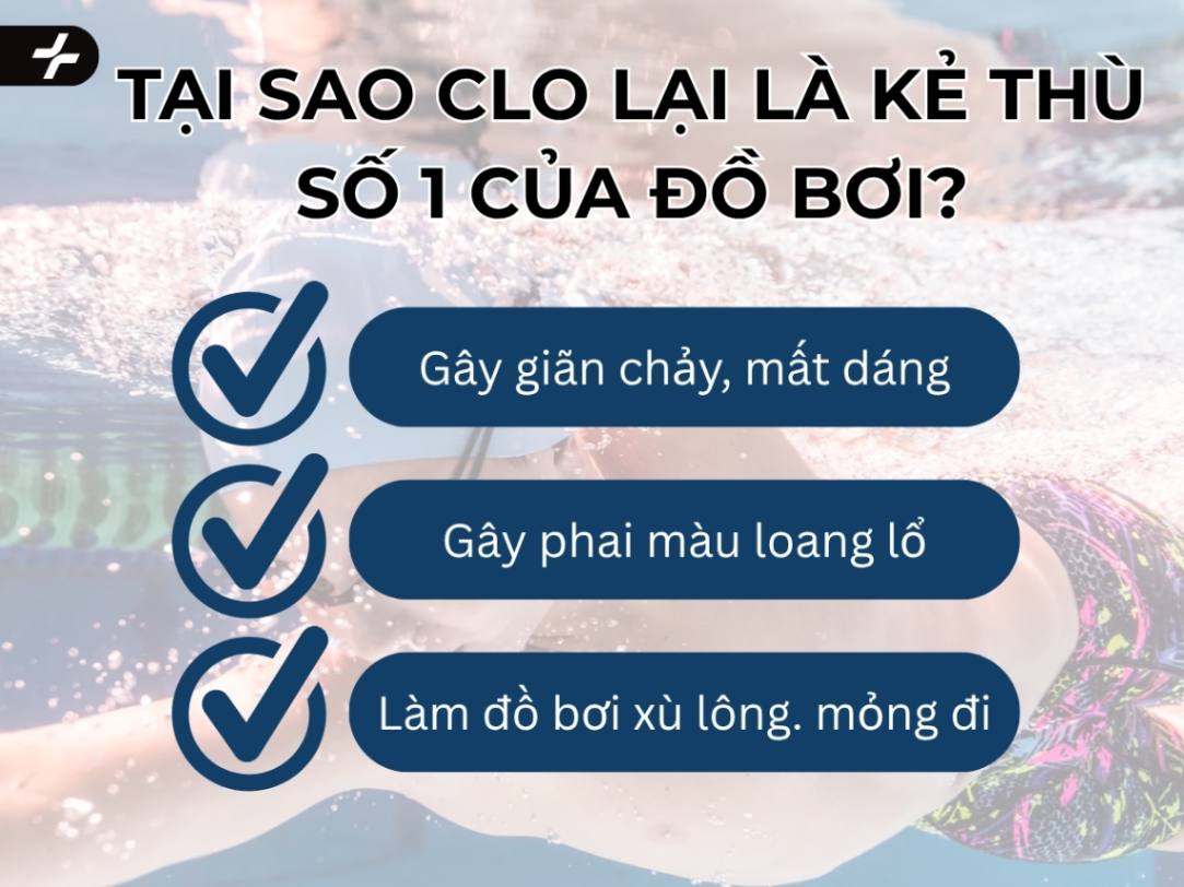 tác hại của clo đối với đồ bơi