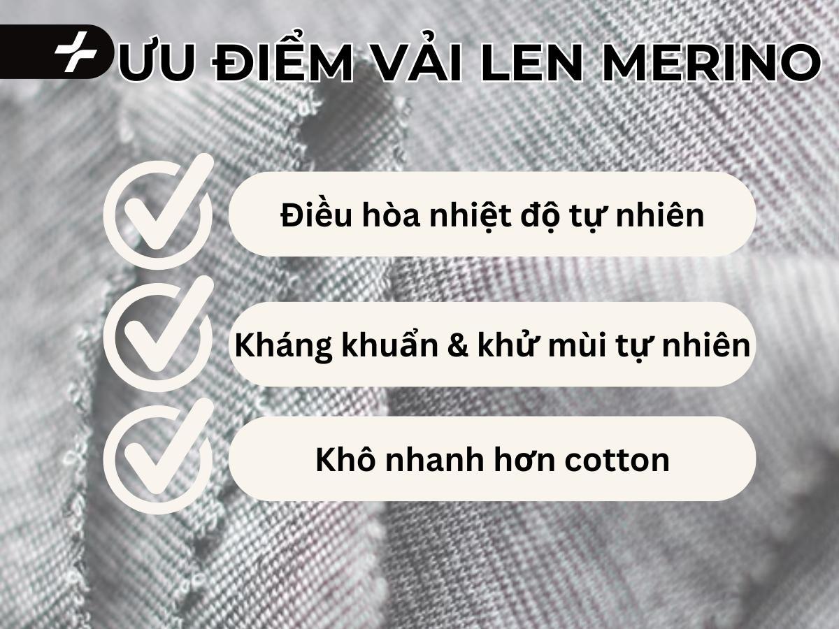 Vải Quick Dry tự nhiên: Len Merino