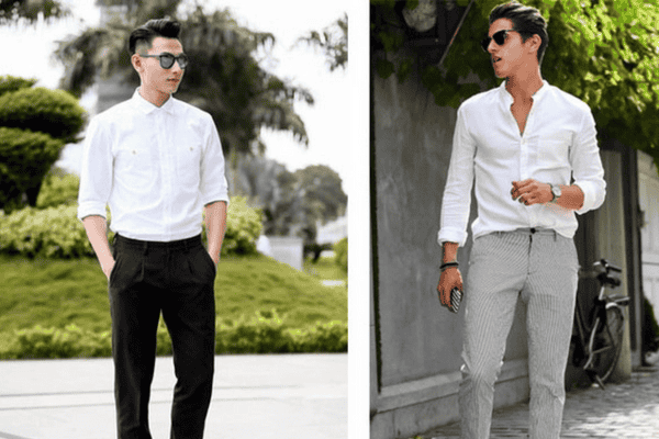 Áo sơ mi trắng basic