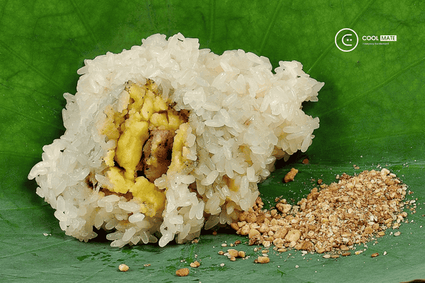 Bánh khúc cô Lan siêu ngon, xôi mềm và nhân vừa vặn