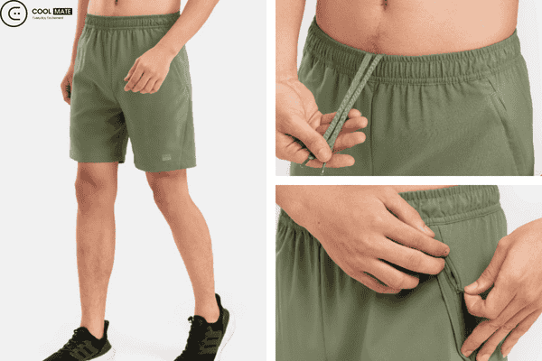 Quần short nam thể thao Recycle 7” thoáng khí