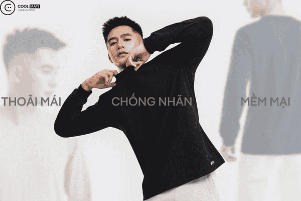 Áo thun nam dài tay Cotton Compact V2