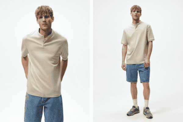 Áo polo nam Zara cổ trụ