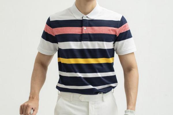 Áo polo nam phối 4 màu sọc ngang