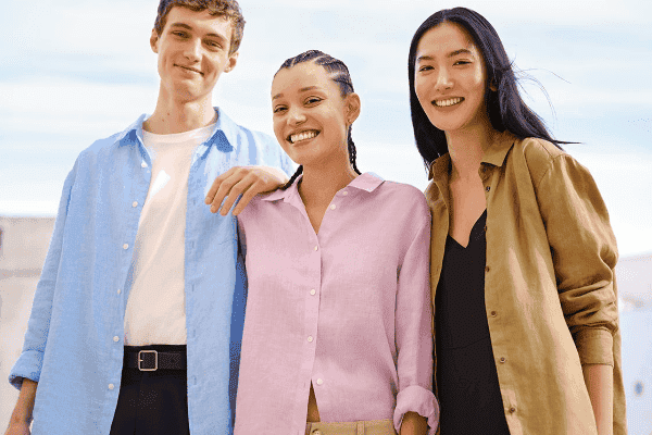 Áo sơ mi linen nam Uniqlo