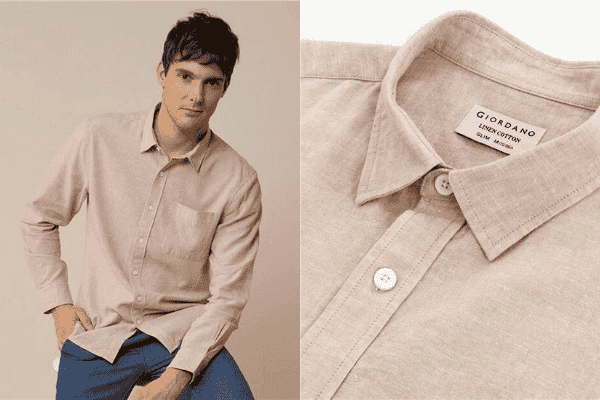 Áo sơ mi linen nam Giordano