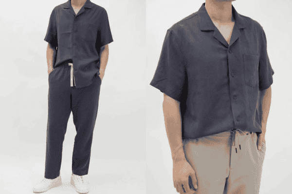 Áo sơ mi linen nam AMM phối đồ