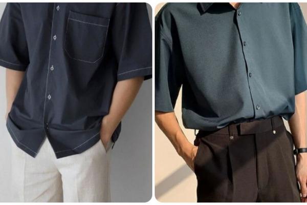 Áo sơ mi nam form rộng phong cách Hàn Quốc